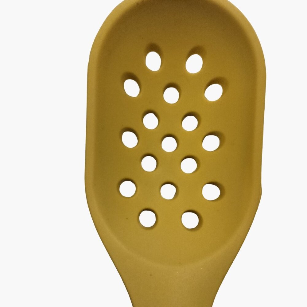 CWC Silicone Slotted Spoon Yellow Cook With Color Kitchen Utensil - Picture 3 of 6
